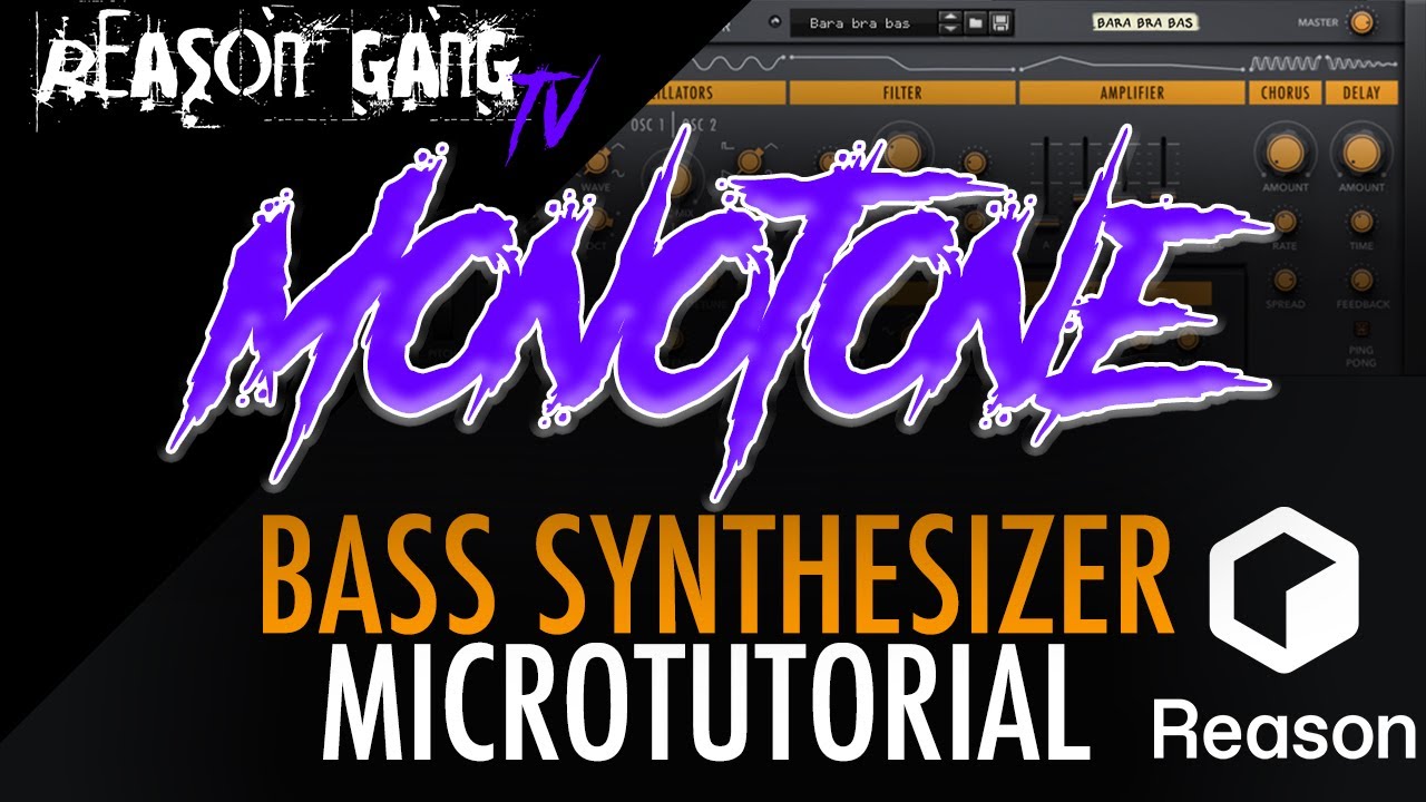 Reason Studios Propellerhead Monotone Bass Synthesizer Micro Tutorial