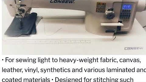 Consew 2206RB-7-14-DD Fully Automatic Walking Foot. Set up auto tacking with Stitch Lenght