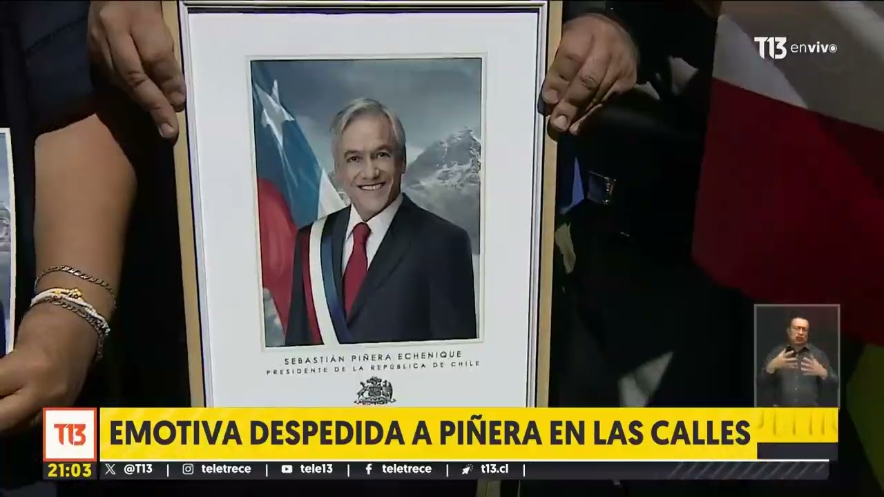 Emotiva despedida en las calles a Sebastián Piñera