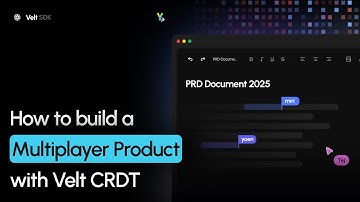 How To Add Multiplayer Editing To Your Product With Yjs + Velt SDK
