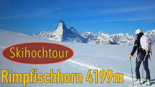 Skihochtour Aufs Rimpfischhorn 4199M Mitten In Den Walliser Alpen