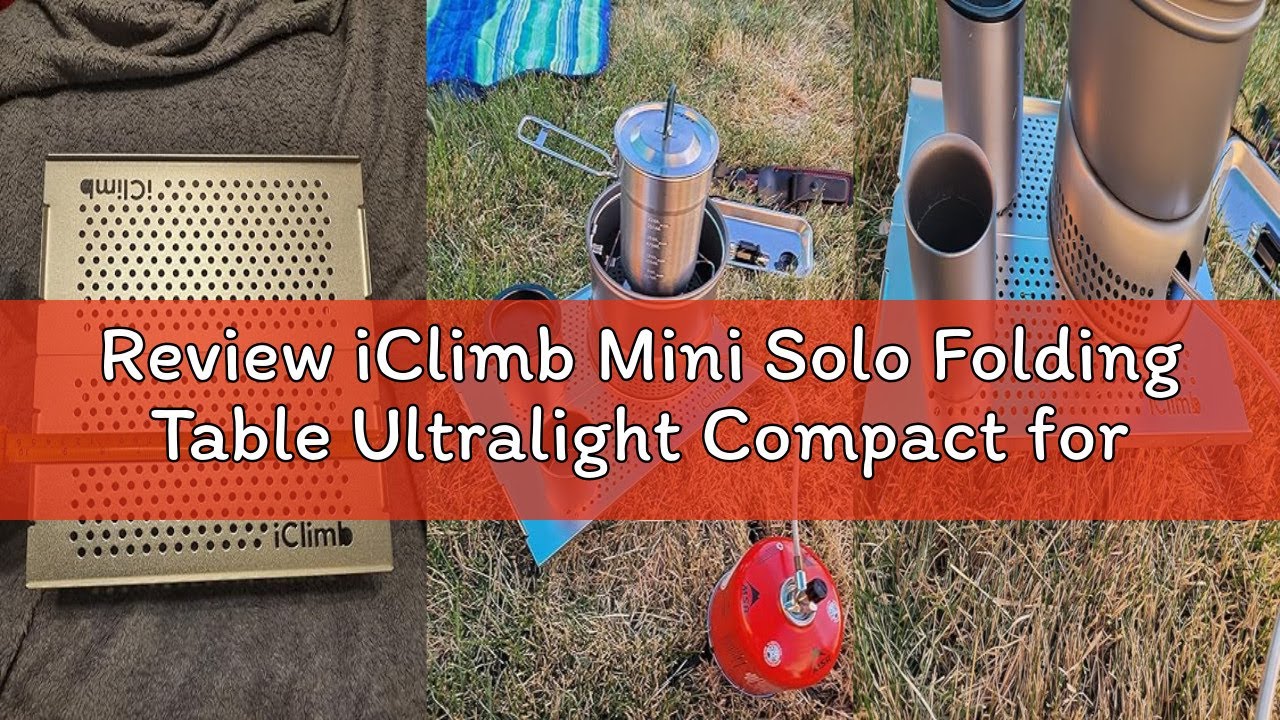 Review iClimb Mini Solo Folding Table Ultralight Compact for Backpacking Camping Hiking Beach Picnic