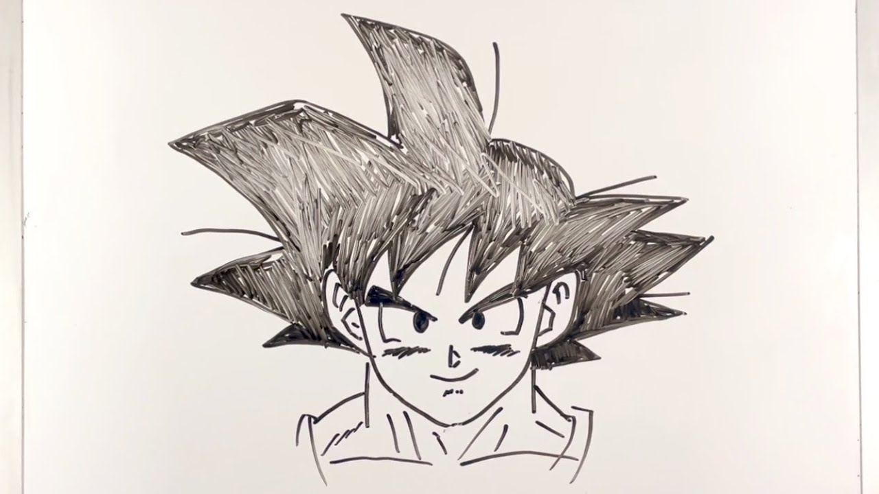 Easy How To Draw Son Goku Dragon Ball Youtube