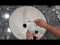 How to unstick a push pop-up dran assembly.