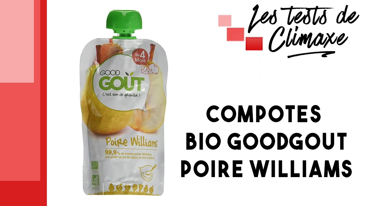 Test D Un Lot De 8 Compotes Bio Goodgout A La Poire Williams Youtube