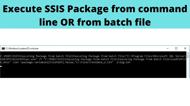 50 Execute SSIS Package from command line | Execute SSIS Package from batch file