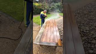 Shocking Results: Garden Table Pressure Washing Transformation #pressurewashing