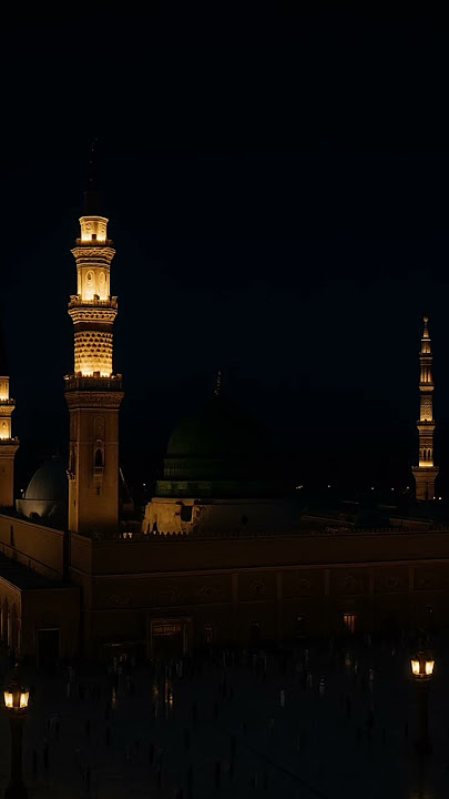 beautiful night view of madinah ❤️❤️❤️#love #madina #islamic_shorts #uxman_asif