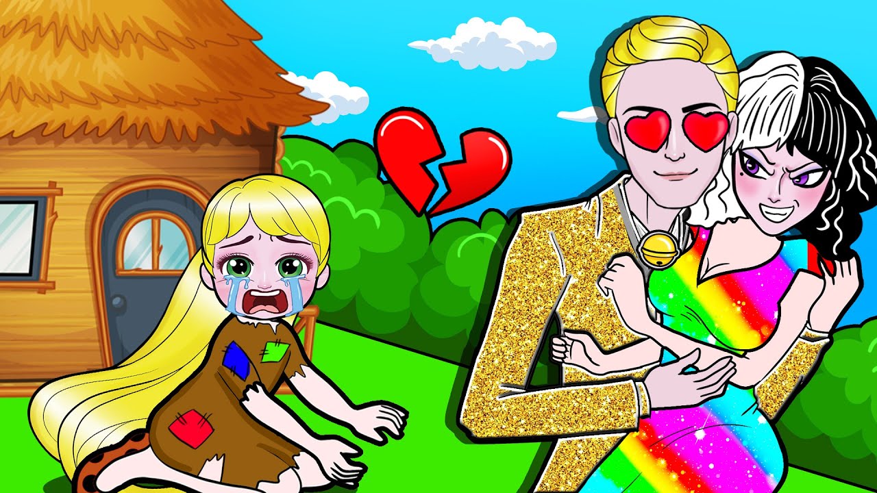Paper Dolls Dress Up - Rapunzel Cruelly Mistreated By Step-Mother And Lover - Barbie Story & Crafts