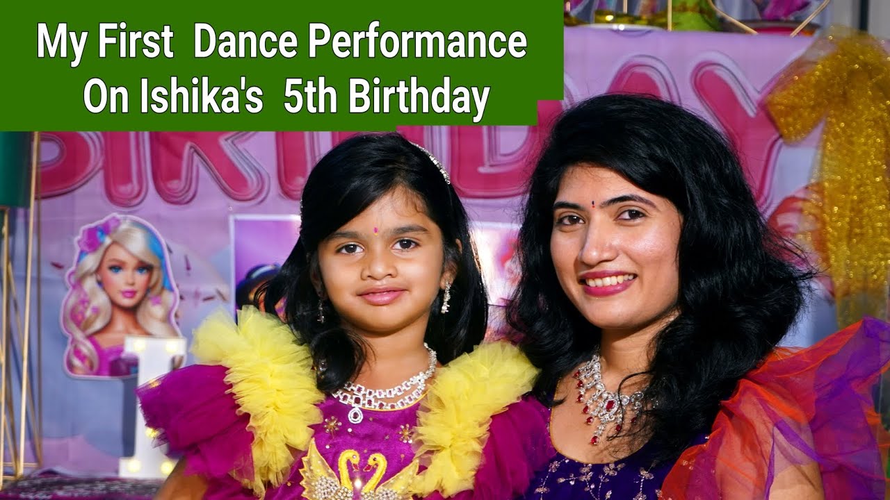 My First Dance Performance On My Daughter 5th Birthday @HomeQueenTelugu
