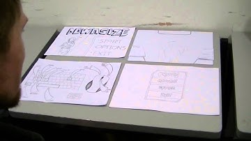 User testing paper prototype menu for Downsize game