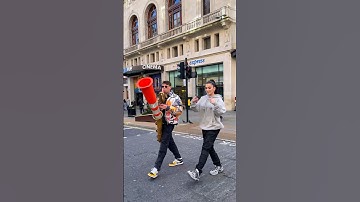 Enisa & Traffic Cone Man play DISCO CONE on the streets 🔥