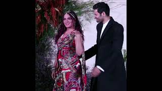 Richa Chadha and Ali Fazal arrive for their wedding reception. #RichaChadha #Alifazal #reception