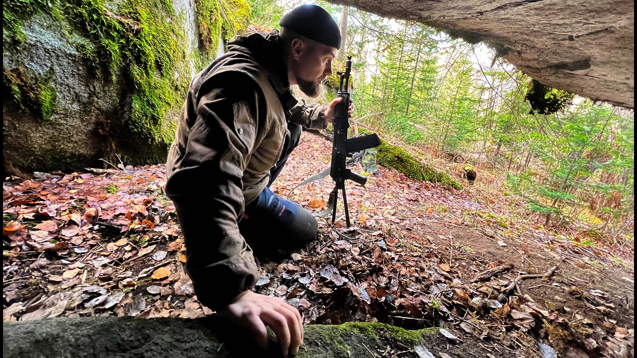 48 Hours in the Wild: Following Predator Trails to a Forest Survival Cabin