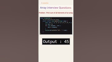 Array interview Problem. #java #javawithvk #ai #fyp #code #coding #programming #learning