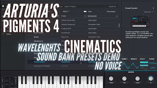 @ArturiaOfficial Pigments Cinematics paid soundbank presets demo no talking