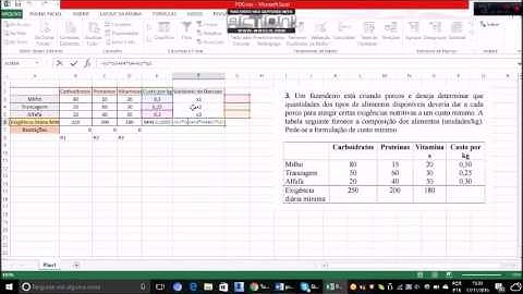 Método Simplex no Excel