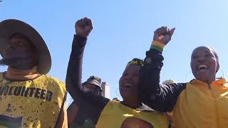 Ruling South African Anc Party Supporters Arrive For Final Rally