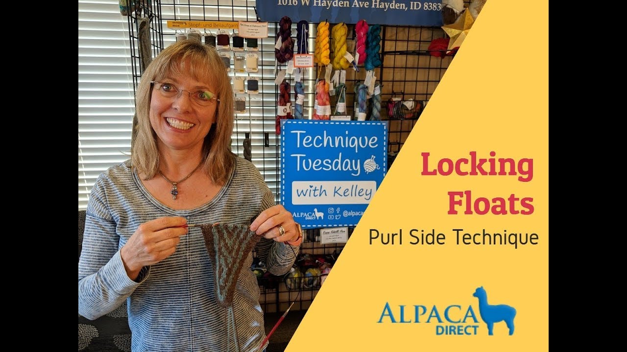 Locking Floats for Stranded Knitting On The Purl Side YouTube