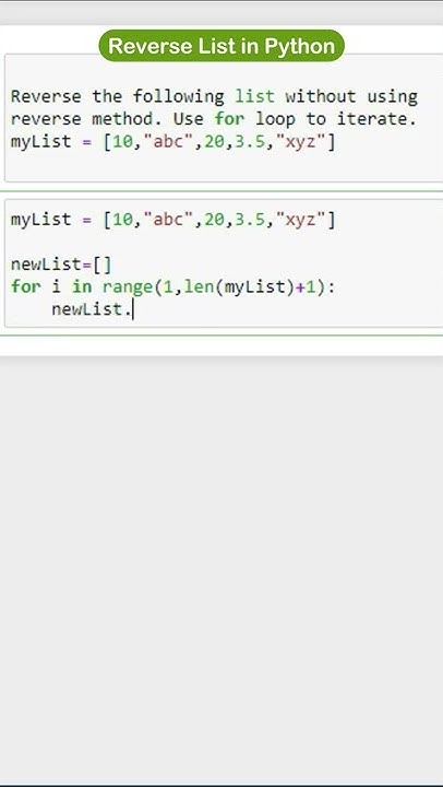 Reverse List In Python | List In Python | Python Tutorial | Exersices # ...