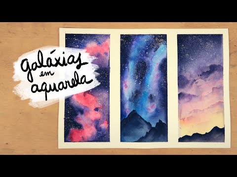 Vídeo: Como Pintar O Espaço Em Aquarela E Guache