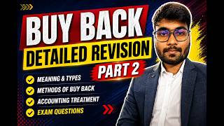Buy Back Part 2 Sep/Nov'26 | CA Inter Advanced Accounts | Concept with Logic | Exam Revision