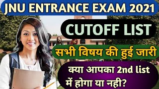 Jnu Entrance Exam Cutoff List 2021jnu All Subjects Cutoff List Released 2021jnu Cutoff Updates