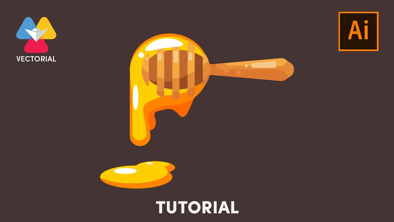 Honey Dripper stick tutorial in Adobe Illustrator YouTube
