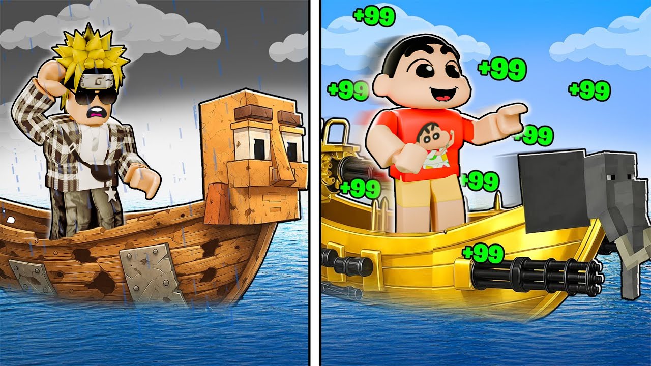 Modern Naruto Boat ⛵ slow - Shinchan Boat....|| Hello Gaming Dude 