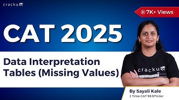 CAT 2025 | Data Interpretation Tables (Missing Values) - By Sayali Ma