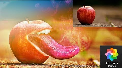 Toolwiz photo editor - Apple monster | Double exposure + smudge + vivid hdr | Toolwiz best Editing |