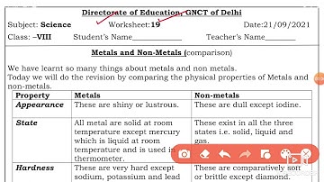 Science Worksheet 19 Class 8 (21/9/21)English Medium / Worksheet 19 Science Class 8/Worksheet Sci 19