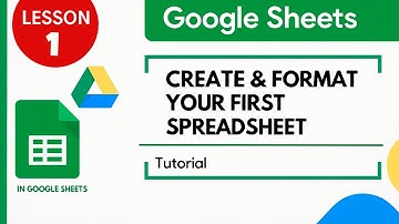 Google Sheets. Start Your First Spreadsheet Like a Pro. Tutorial for Beginners Lesson 1