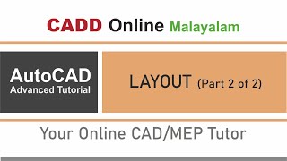 AutoCAD Advanced Tutorial (Layout-Part 2 of 2)