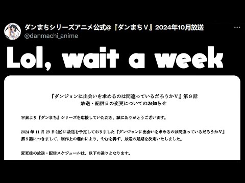 EPISODE 9 DELAYED!