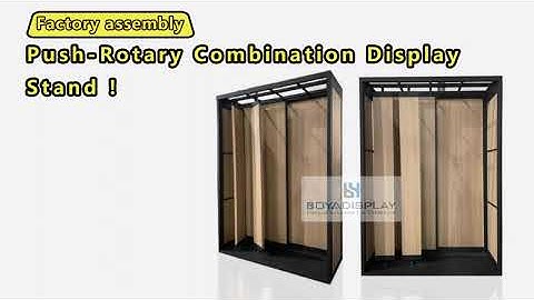 Push-type rotating combination tile stone wood floor sample display rack