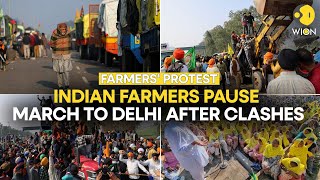 Farmers' Protest LIVE Updates: Clashes at Punjab-Haryana border, police fire tear gas | WION LIVE