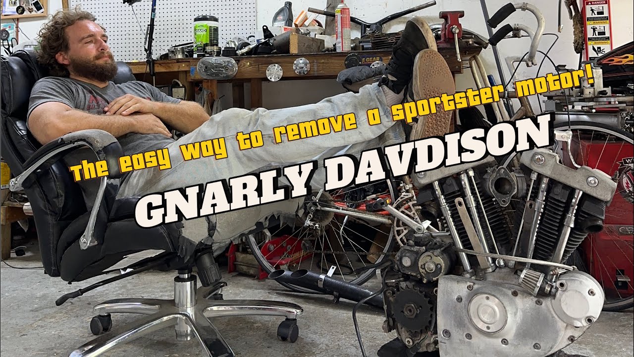 Легкий способ снятия двигателя Sportster!