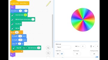 Lập trình Scratch: Vẽ hình tròn 7 sắc cầu vồng