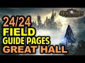 The great hall all 24 field guide pages locations  hogwarts legacy