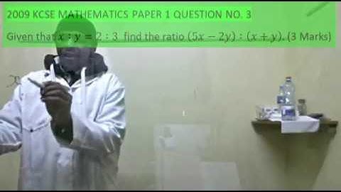 2009 KCSE MATHS PAPER 1 QUESTION 3