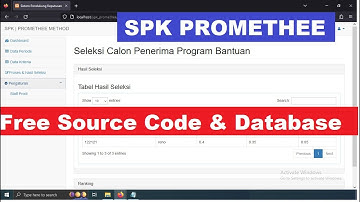 Website SPK PROMETHEE (Free Source Code & Database)