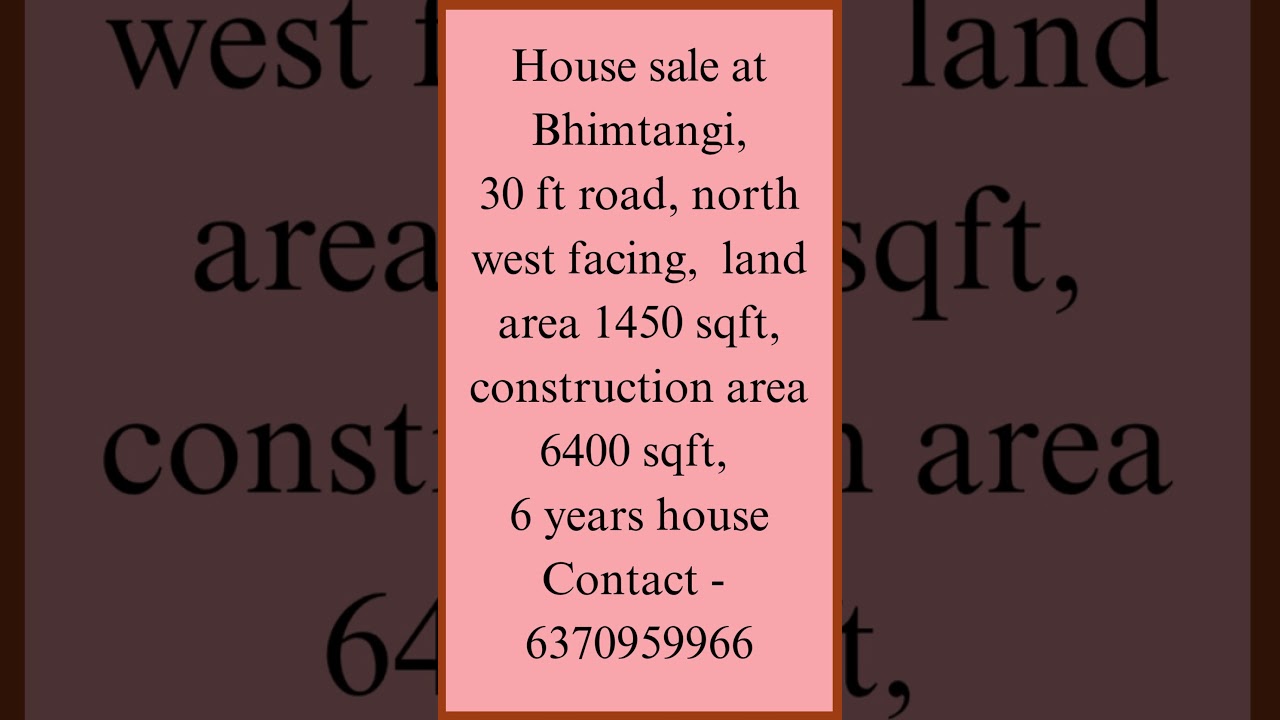 House sale at Bhimtangi, Bhubaneswar, Odisha