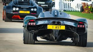 HYPERCAR delivery worth £40Million arrive for track day! Valkyrie, Jesko, Divo. Sesto Elemento...