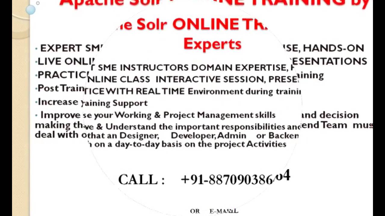 Apache SOLR online Training and Support - YouTube