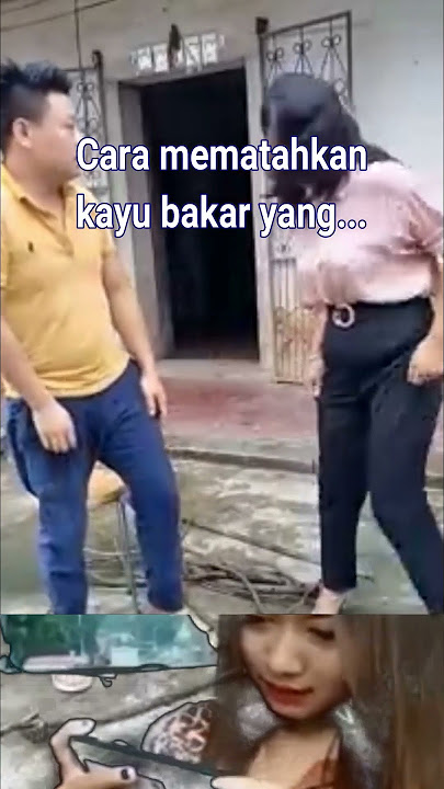 Cara mematahkan kayu bakar  yang berisiko | bikin ngakak#short#funny game#video lucu