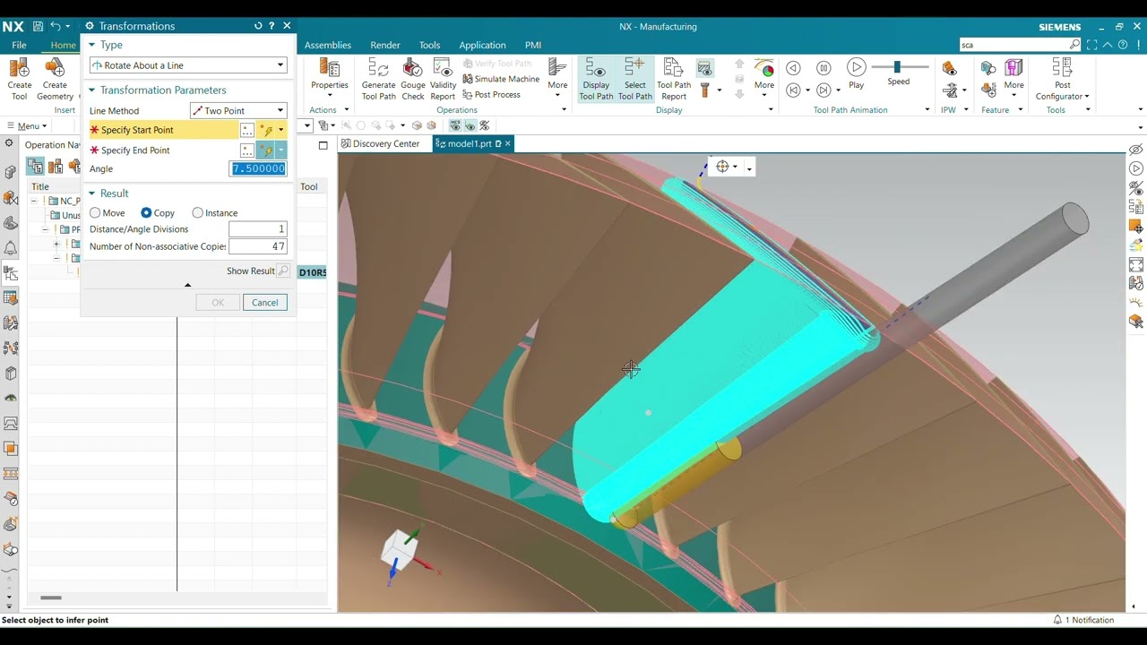 Siemens NX - 5 Axis Milling (Blisk)