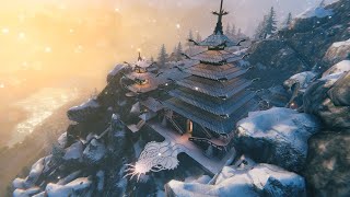 Valheim Japanese Style Castle in the Mountains - Cinematic Tour & Base Showcase