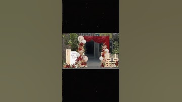 Cổng cưới tone đỏ kết hợp hoa tươi – background đẹp mê ly #wedding #event #hoatuoi