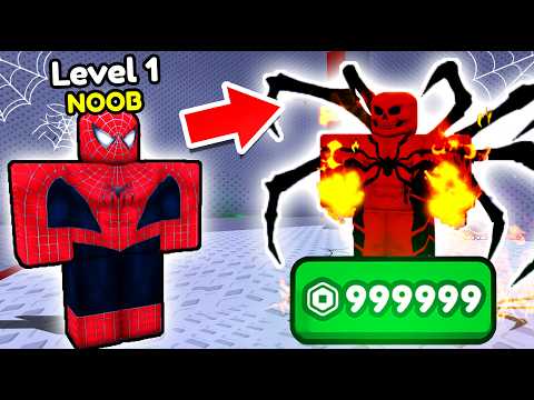 Starting OVER as NOOB with SKULL CRAWLER in +1 Speed Spidey Escape Roblox..